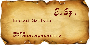 Ercsei Szilvia névjegykártya