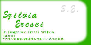 szilvia ercsei business card